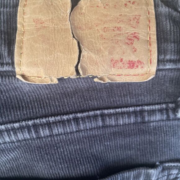 Levi's Corduroy Pants Women's 32” Waist Black‎ Slim Straight Square Pockets 2016 - Picture 5 of 8